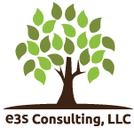 Tree with leaves resting on top of the text E3S Consulting, LLC