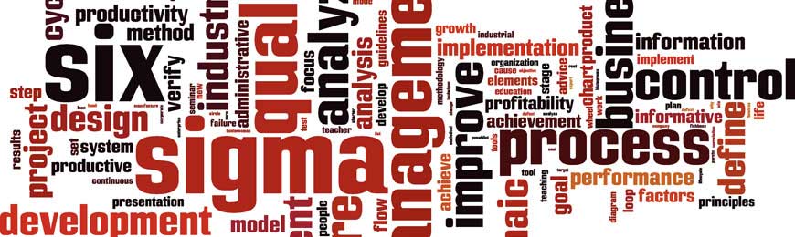 Word cloud associated with Six Sigma